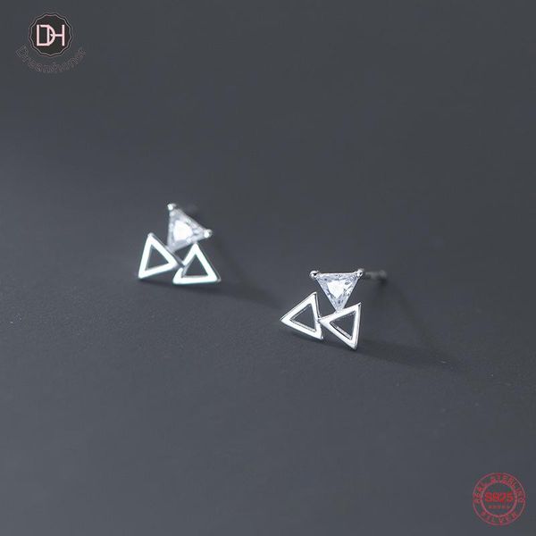stud dreamhonor 925 sterling silver fresh elegant hollow tiangle zircon earrings women jewelry gift, Golden;silver
stud dreamhonor 925 sterling silver fresh elegant hollow tiangle zircon earrings women jewelry gift, Golden;silver