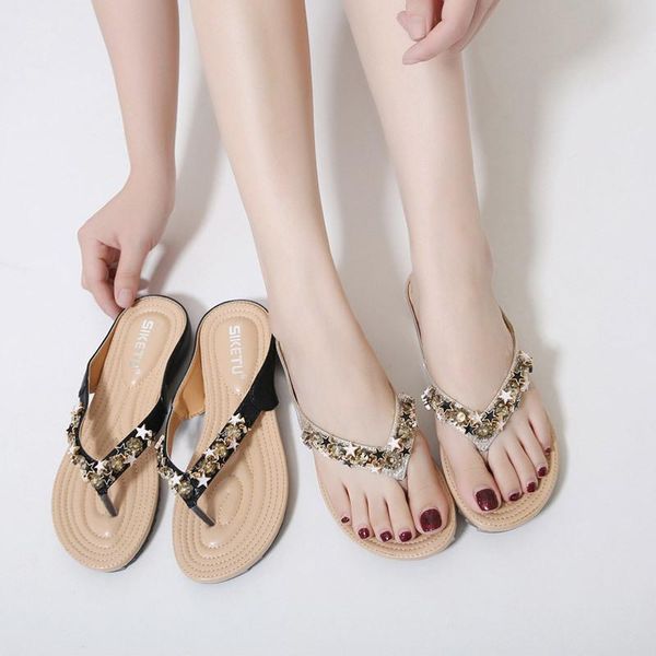 slippers 2021 holiday beach female sub beaded soft sole comfortable flat shoes, Black
slippers 2021 holiday beach female sub beaded soft sole comfortable flat shoes, Black