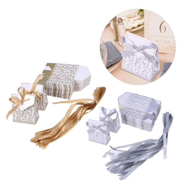 gift wrap 100 pcs wedding candy boxes printed with stitched ribbon decent chocolate treat (golden/silver)
gift wrap 100 pcs wedding candy boxes printed with stitched ribbon decent chocolate treat (golden/silver)
