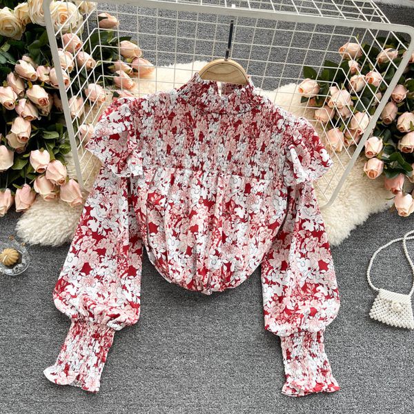 women's knits & tees spring 2021 fashion stand neck long sleeve loose sweet floral print collar shirt elegant s249 w46a, White
women's knits & tees spring 2021 fashion stand neck long sleeve loose sweet floral print collar shirt elegant s249 w46a, White