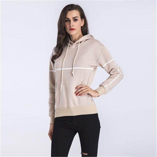 women's hoodies & sweatshirts 2021 autumn and winter women fashion leisure stripe printing pocket add cashmere slim-type all-match high, Black
women's hoodies & sweatshirts 2021 autumn and winter women fashion leisure stripe printing pocket add cashmere slim-type all-match high, Black