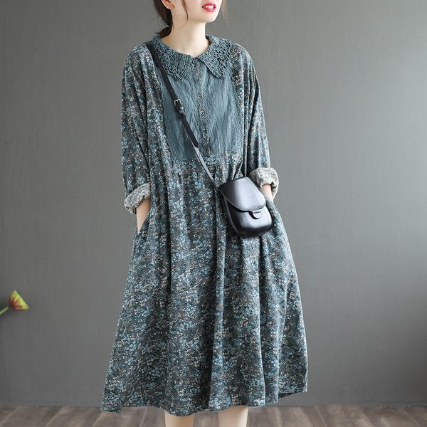 retro dress floral print long sleeve loose casual robe vintage femme chinese style cheongsam cotton linen women dresses 11717, Red
retro dress floral print long sleeve loose casual robe vintage femme chinese style cheongsam cotton linen women dresses 11717, Red