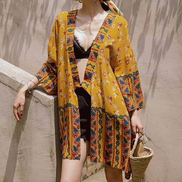 women's swimwear bohemian style cover up bikini dress women breathable sunscreen patchwork pattern ethnic beach holiday accessories, White;black
women's swimwear bohemian style cover up bikini dress women breathable sunscreen patchwork pattern ethnic beach holiday accessories, White;black