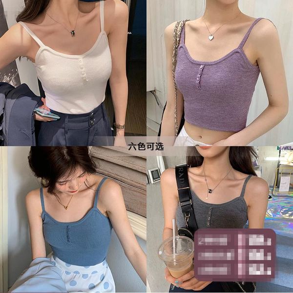 women's tanks & camis button v-neck korea women summer short vest sleeveless cropped knit skinny slim fit elegant ladies tank cloth, White
women's tanks & camis button v-neck korea women summer short vest sleeveless cropped knit skinny slim fit elegant ladies tank cloth, White