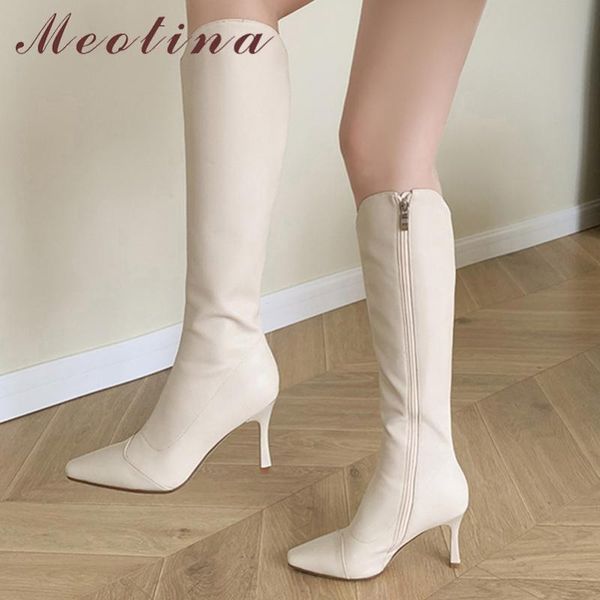 boots meotina women knee high genuine leather shoes zipper western thin heel pointed toe lady 2021 autumn black
boots meotina women knee high genuine leather shoes zipper western thin heel pointed toe lady 2021 autumn black
