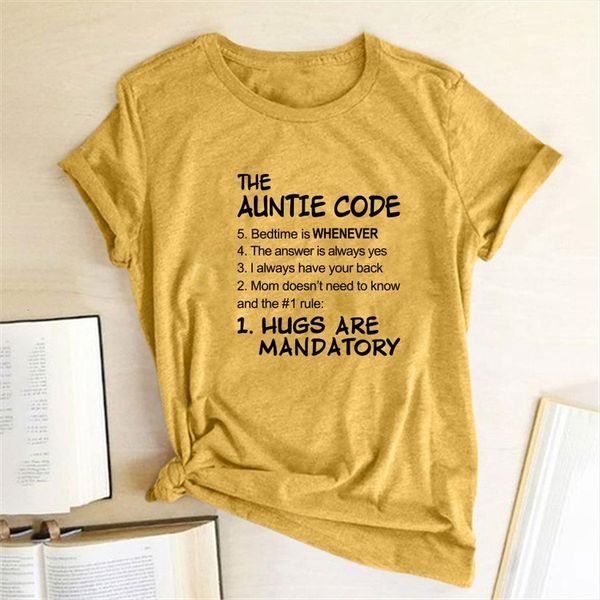 the auntie code printed men t shirts and women clothing summer woman funny for fashion cotton camiseta mujer verano, White;black
the auntie code printed men t shirts and women clothing summer woman funny for fashion cotton camiseta mujer verano, White;black