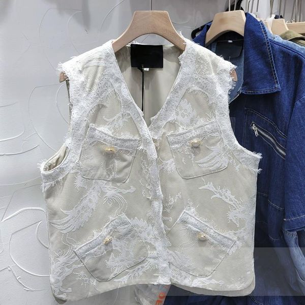 women's vests spring summer korean women lace hook flower patchwork vest casual v-neck single-breasted sleeveless waistcoat female fash, Black;white
women's vests spring summer korean women lace hook flower patchwork vest casual v-neck single-breasted sleeveless waistcoat female fash, Black;white