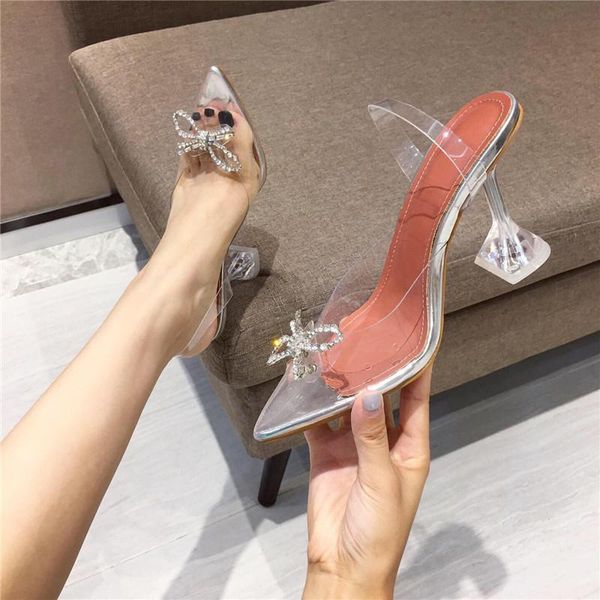 dress shoes transparent pointed toe high heels women fashion crystal bowknot buckle design elegant ladies party wedding, Black
dress shoes transparent pointed toe high heels women fashion crystal bowknot buckle design elegant ladies party wedding, Black