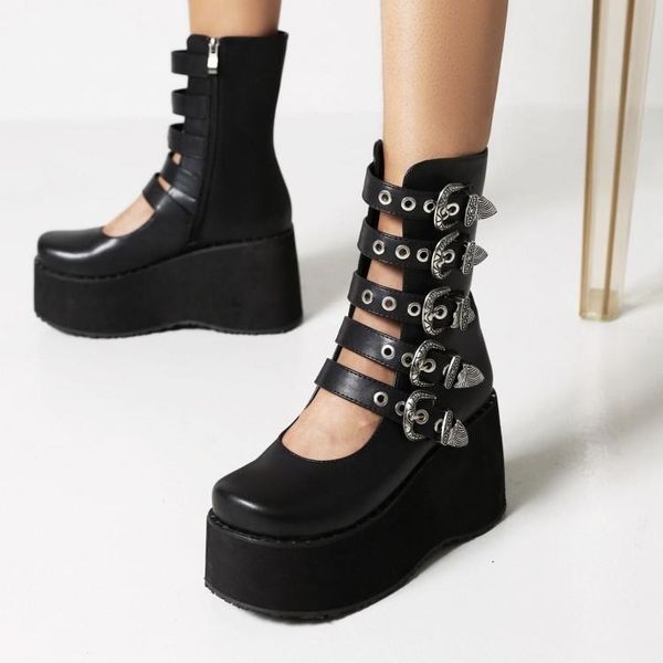 dress shoes large size thick soled boots women's increased short round headed muffin motorcycle in autumn 2021, Black
dress shoes large size thick soled boots women's increased short round headed muffin motorcycle in autumn 2021, Black
