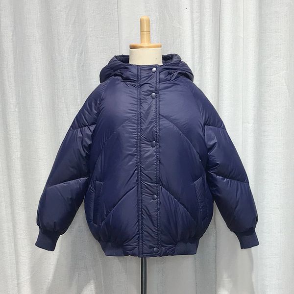 autumn and winter children's hooded down jacket boys' girls' bread middle large thickened cold proof short coat, Blue;gray
autumn and winter children's hooded down jacket boys' girls' bread middle large thickened cold proof short coat, Blue;gray