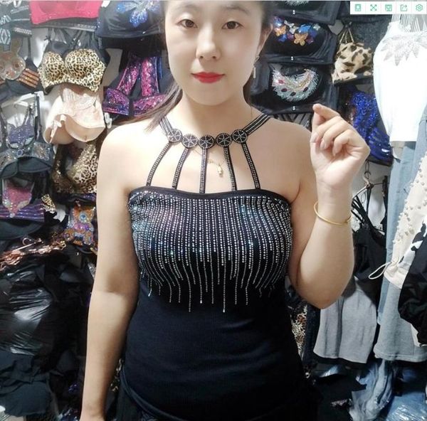 women's tanks & camis autumn bright diamond clavicle chain ladies sleeveless underwear sling beauty strap chest pad stretch vest drill, White
women's tanks & camis autumn bright diamond clavicle chain ladies sleeveless underwear sling beauty strap chest pad stretch vest drill, White