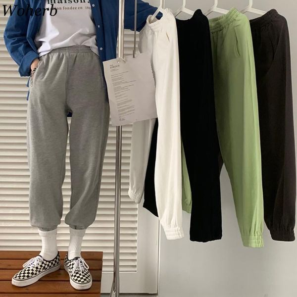 women's pants & capris woherb jogger women sweat high waist streetwear woman sweatpants casual trousers harem sudadera 2021, Black;white
women's pants & capris woherb jogger women sweat high waist streetwear woman sweatpants casual trousers harem sudadera 2021, Black;white