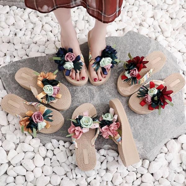 summer flower wedges slippers flip-flops weave platform high heel women sandals ladies outside shoes home slipper zapatos mujer, Black
summer flower wedges slippers flip-flops weave platform high heel women sandals ladies outside shoes home slipper zapatos mujer, Black
