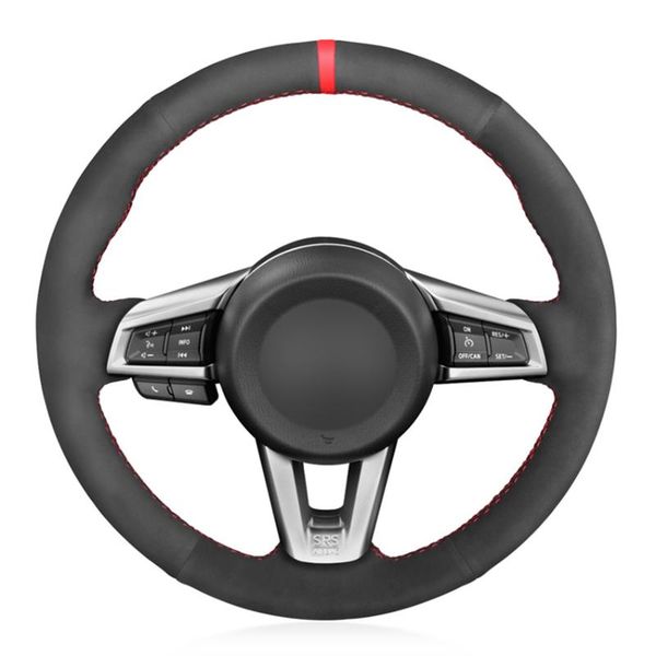 black suede red marker hand-stitched car steering wheel cover for mx-5 2021 covers
black suede red marker hand-stitched car steering wheel cover for mx-5 2021 covers