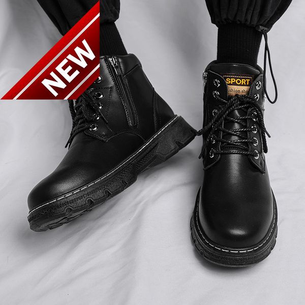 winter season martin men's high british style versatile casual heavy bottom work clothes chelsea short boots, Black
winter season martin men's high british style versatile casual heavy bottom work clothes chelsea short boots, Black