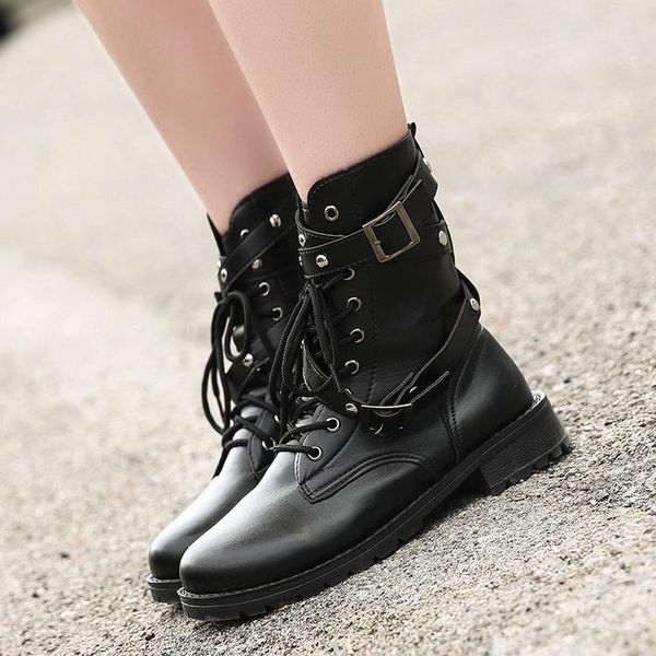 boots fashion leisure retro motorcycle women round toe low hoof heels lace up rivet spring autumm punk ladies shoes, Black
boots fashion leisure retro motorcycle women round toe low hoof heels lace up rivet spring autumm punk ladies shoes, Black