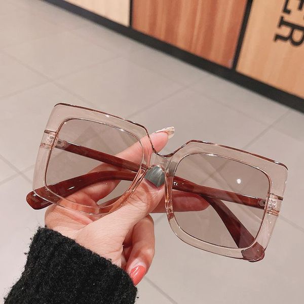 sunglasses royal girl fashion oversize square women sun glasses black gradient female ss400, White;black
sunglasses royal girl fashion oversize square women sun glasses black gradient female ss400, White;black