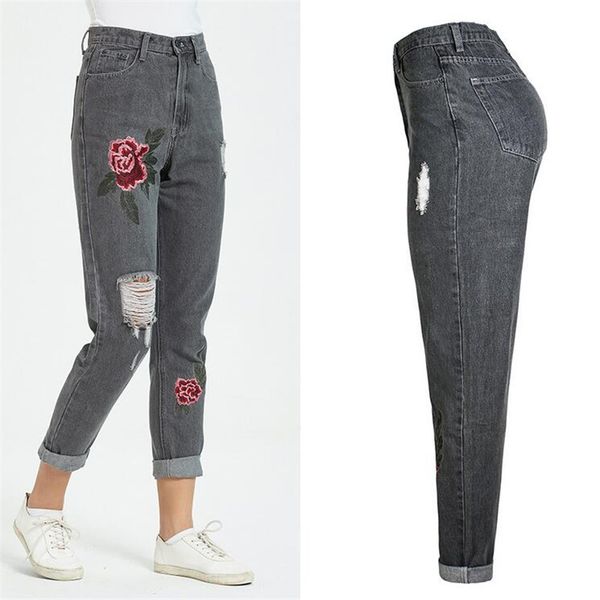 women's jeans autumn woman fashion rose embroidery pants boyfriend for women high waist ladies 100% cotton hole denim pants1 9izg, Blue
women's jeans autumn woman fashion rose embroidery pants boyfriend for women high waist ladies 100% cotton hole denim pants1 9izg, Blue