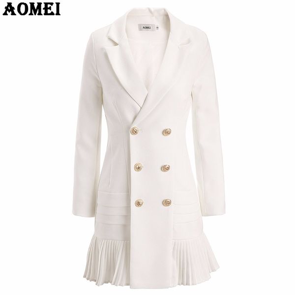 fashion suit women blazer workwear white with ruffle office ladies long blaser clothing fall golden button spring winter 210416, White;black
fashion suit women blazer workwear white with ruffle office ladies long blaser clothing fall golden button spring winter 210416, White;black