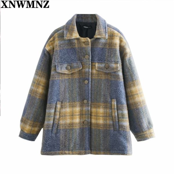 women oversize check overshirt casual loose woolen jacket coat female vintage long sleeve outerwear chic overcoat 210520, Black
women oversize check overshirt casual loose woolen jacket coat female vintage long sleeve outerwear chic overcoat 210520, Black