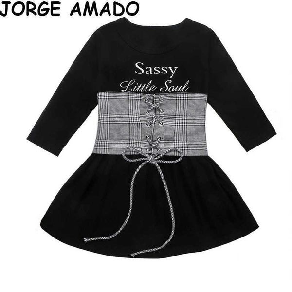 baby girl dresses autumn letter black long sleeve dress+ grid waistband 2pcs set clothes e8 210610, Red;yellow
baby girl dresses autumn letter black long sleeve dress+ grid waistband 2pcs set clothes e8 210610, Red;yellow