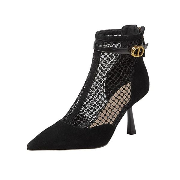 women boots suede bootie summer 2021 block heel stiletto pump botas mujer mesh leather bottine femme talon scarpe donna, Black
women boots suede bootie summer 2021 block heel stiletto pump botas mujer mesh leather bottine femme talon scarpe donna, Black