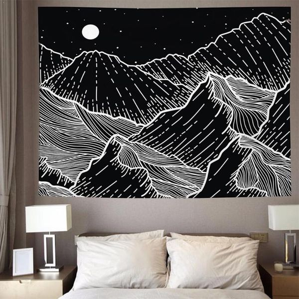 tapestries mountain moon tapestry wall hanging stars black white dorm home hippie decor celestial t1g8
tapestries mountain moon tapestry wall hanging stars black white dorm home hippie decor celestial t1g8