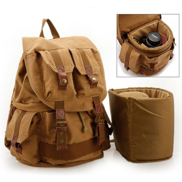 backpack dslr camera bag vintage casual canvas travel rucksack with rain cover for canon nikon sony
backpack dslr camera bag vintage casual canvas travel rucksack with rain cover for canon nikon sony
