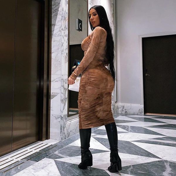 casual dresses 2021 women's bodycon dress pleated elegant long sleeve party for ladies tight female clothing evening plus size 5xl, Black;gray
casual dresses 2021 women's bodycon dress pleated elegant long sleeve party for ladies tight female clothing evening plus size 5xl, Black;gray