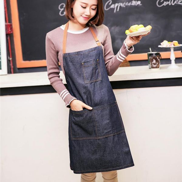 aprons cowboy simple antifouling uniform denim for women men's kitchen chef cooking 
aprons cowboy simple antifouling uniform denim for women men's kitchen chef cooking