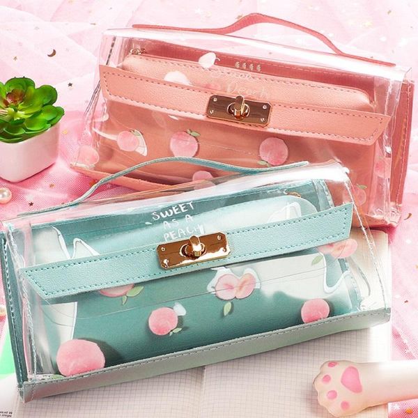 pencil cases storage pen case handle bag transparent pouch school supplies stationery holder rulers organizer pink cosmetic
pencil cases storage pen case handle bag transparent pouch school supplies stationery holder rulers organizer pink cosmetic