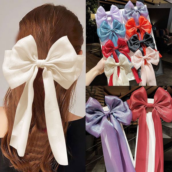 spring satin hairclip hairpin double-sided ribbon streamer bow hair clip women hair accessories girls barrettes, Slivery;white
spring satin hairclip hairpin double-sided ribbon streamer bow hair clip women hair accessories girls barrettes, Slivery;white