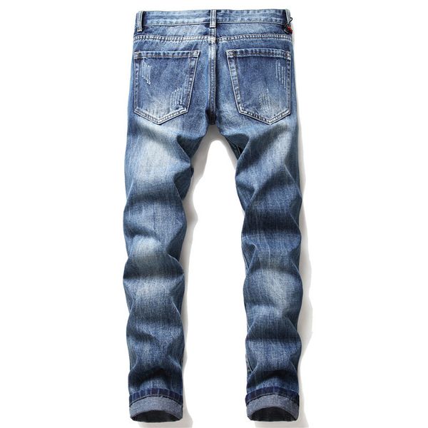 aboorun punk eagle florwer embroidery ny ripped pencil denim pants hi street men's brand jeans, Blue
aboorun punk eagle florwer embroidery ny ripped pencil denim pants hi street men's brand jeans, Blue