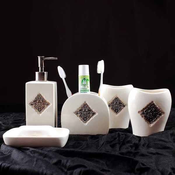 bathroom supplies european ceramic toothbrush holder soap box toothpaste dispenser simple decoration accessories bath accessory set
bathroom supplies european ceramic toothbrush holder soap box toothpaste dispenser simple decoration accessories bath accessory set