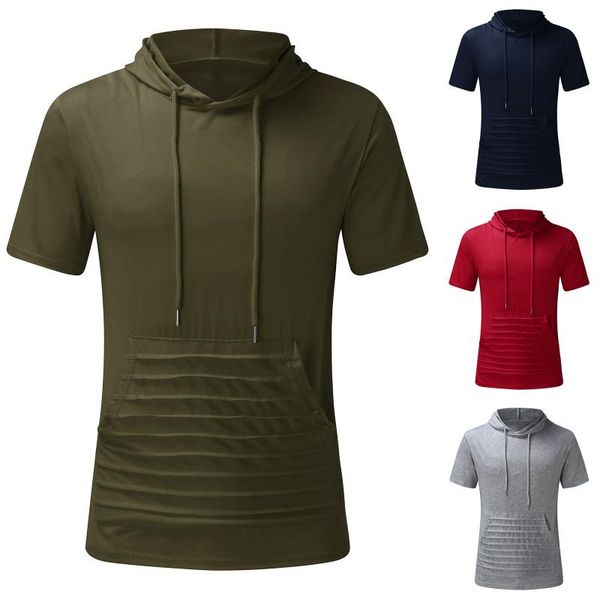 men's t-shirts hooded t-shirt summer sport slim casual fit pockets short sleeve fashion men tshirt tee camiseta hombre, White;black
men's t-shirts hooded t-shirt summer sport slim casual fit pockets short sleeve fashion men tshirt tee camiseta hombre, White;black