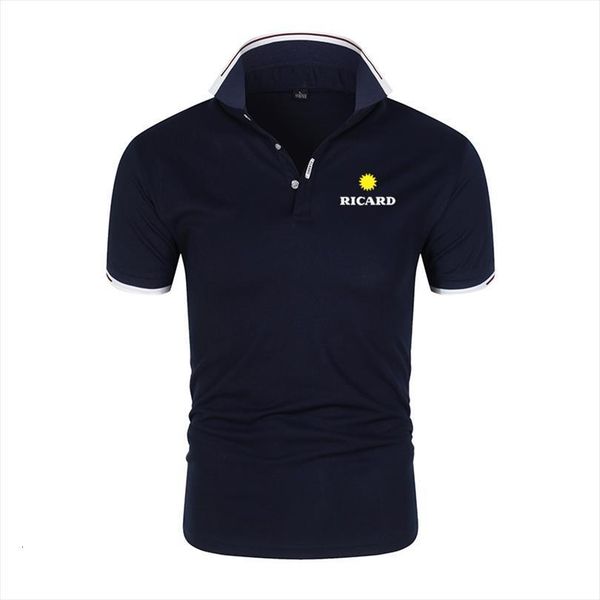 ricard summer classic short mens polos sleeved shirt business lapel fashion casual slim breathable british couple, White;black
ricard summer classic short mens polos sleeved shirt business lapel fashion casual slim breathable british couple, White;black