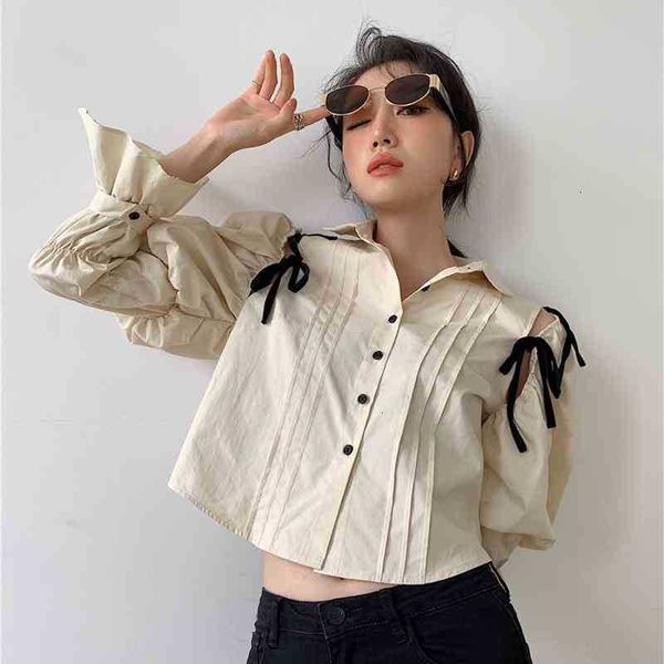 women's two piece pants court puff sleeve long crop women blouse hollow out button up designer shirt fall clothes fashion i7ix, White
women's two piece pants court puff sleeve long crop women blouse hollow out button up designer shirt fall clothes fashion i7ix, White