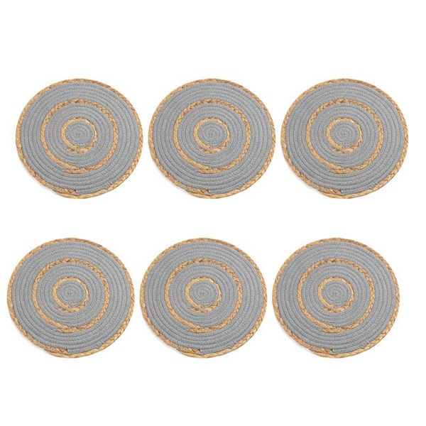 mats & pads handmade straw woven placemat,water hyacinth and cotton thread,coasters,non-slip heat insulation placemat(round) (grey)
mats & pads handmade straw woven placemat,water hyacinth and cotton thread,coasters,non-slip heat insulation placemat(round) (grey)