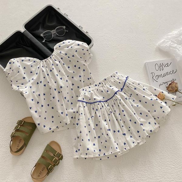 clothing sets kids clothes summer baby girls' heart-shaped pattern printed shirt + skirt two piece children sweet short sleeve outfit, White
clothing sets kids clothes summer baby girls' heart-shaped pattern printed shirt + skirt two piece children sweet short sleeve outfit, White