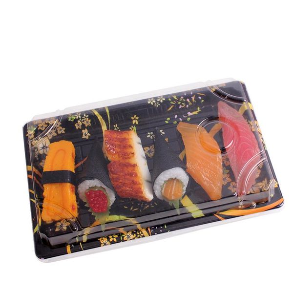 disposable take out containers -grade color blister printing sealed takeaway plastic sushi box container tray with lid
disposable take out containers -grade color blister printing sealed takeaway plastic sushi box container tray with lid