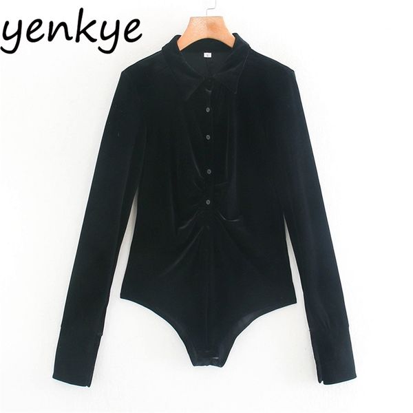 fashion women vintage black velvet bodysuit front draped long sleeve casual body femme spring autumn playsuit 210514, Black;white
fashion women vintage black velvet bodysuit front draped long sleeve casual body femme spring autumn playsuit 210514, Black;white
