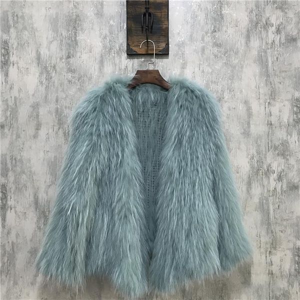 women's fur & faux double weaving real jacket v-neck irregular raccoon dog coat winter clothes women fashion abrigos mujer invierno, Black
women's fur & faux double weaving real jacket v-neck irregular raccoon dog coat winter clothes women fashion abrigos mujer invierno, Black