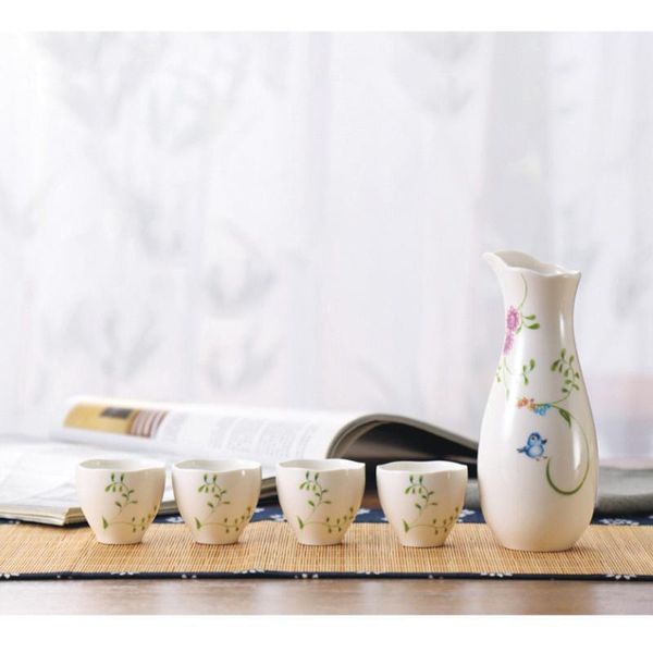 storage bottles & jars 5 piece ceramic white traditional japanese sake set with flower design
storage bottles & jars 5 piece ceramic white traditional japanese sake set with flower design