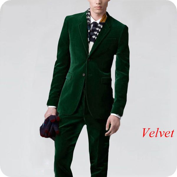 men's suits & blazers custom smoking jacket green velvet men for wedding slim fit groom tuxedo 2piece classic suit pants terno mas, White;black
men's suits & blazers custom smoking jacket green velvet men for wedding slim fit groom tuxedo 2piece classic suit pants terno mas, White;black