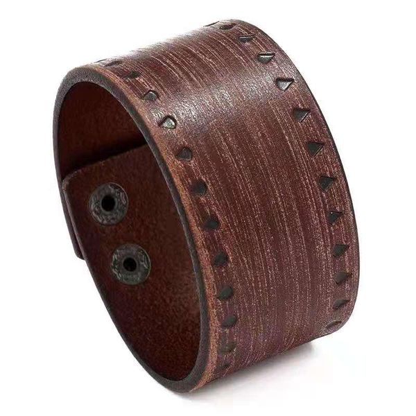 tennis vintage wide wrap leather bracelets for men punk style brown adjustable wristband women bangles jewelry, Golden;silver
tennis vintage wide wrap leather bracelets for men punk style brown adjustable wristband women bangles jewelry, Golden;silver