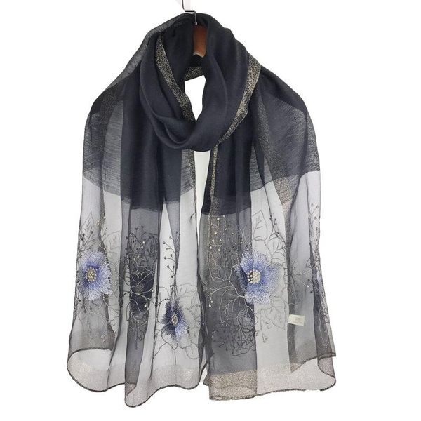 wool silk scarf women summer sunscreen 70*185cm elegant stereoscopic embroidery decoration temperament soft accessories shawls scarves, Blue;gray
wool silk scarf women summer sunscreen 70*185cm elegant stereoscopic embroidery decoration temperament soft accessories shawls scarves, Blue;gray