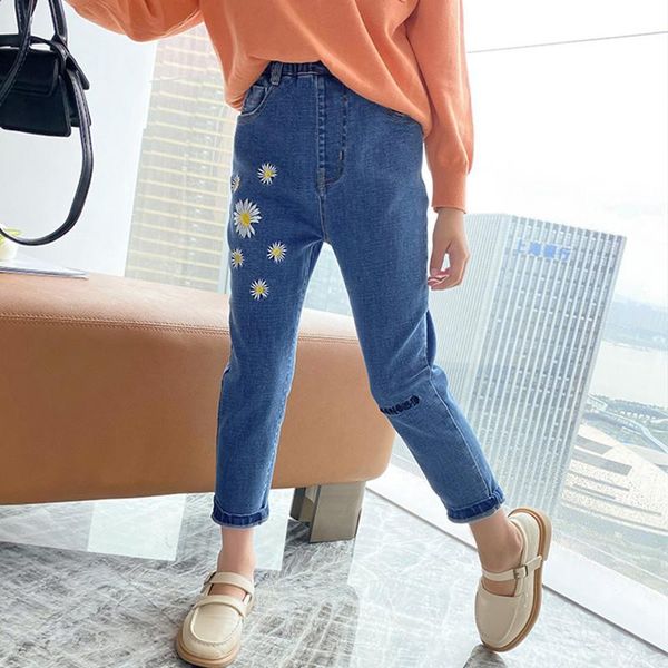 spring autumn summer kids clothing casual jeans pants daisy embroidered children's baby girls denim, Blue
spring autumn summer kids clothing casual jeans pants daisy embroidered children's baby girls denim, Blue