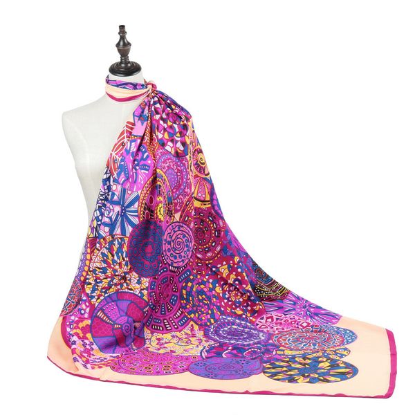 gaohe silk new geometric circle pattern women's 130 * 130cm large square scarf, Blue;gray
gaohe silk new geometric circle pattern women's 130 * 130cm large square scarf, Blue;gray