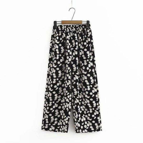 women's pants & capris plus size xl-4xl thin summer casual wide leg elastic waist daisy printed long trousers, Black;white
women's pants & capris plus size xl-4xl thin summer casual wide leg elastic waist daisy printed long trousers, Black;white