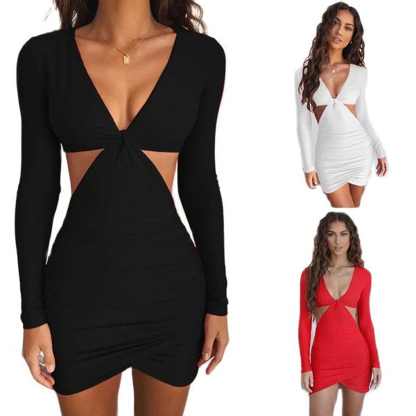 fashion autumn women bodycon dresses elegant long sleeve v neck mini dress cut out backless skinny dresses women clothes y1006, Black;gray
fashion autumn women bodycon dresses elegant long sleeve v neck mini dress cut out backless skinny dresses women clothes y1006, Black;gray